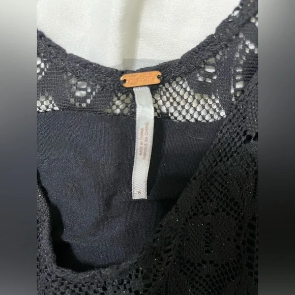 Free People Black ‘Salinas Foil’ Lace Dress - Picture 5 of 7